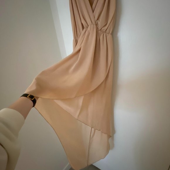 Pink Martini High-Low Nude Dress - Small - Picture 3 of 4